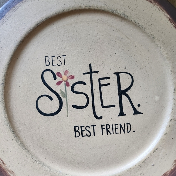 Primitive Best Sister Best Friend Plate - Picture 2 of 5